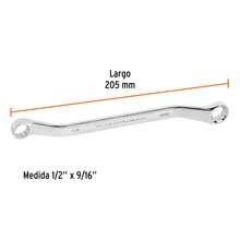 Llave de estrías 1/2 x 9/16' x 205 mm largo, Truper Expert LL-8181 15751 - Plateado - Ver 2