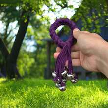 Magic Home Protection,  Bells, Y Things, Clear Negative Energies, Attracts Positive, Wicca Decor, Wicca Supplies - Purple - View 4