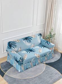 Seasonal Printed Stretch Skirt Wrap Sofa Cover - Multicolor - View 4