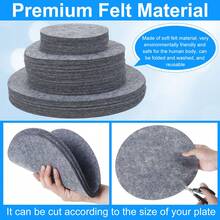 96 Pcs Felt Plate Dividers Set 3 Sizes Round Felt Plate Protectors Reusable Dish Storage Pads Multipurpose Soft Plate Separators Pads For Packing Stacking Procelain Cookware 5 Inch 7.5 Inch 10.5 Inch - Grey - View 3