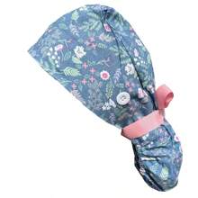 Cuffia chirurgica stampata per capelli lunghi, per cliniche, saloni di bellezza e altri ambienti di lavoro, adatta anche per Ognissanti