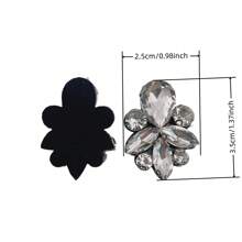 10Pcs Rhinestone Beaded Brooch Patches Applique Sew On Clothes Dress Shoes Bags Cap