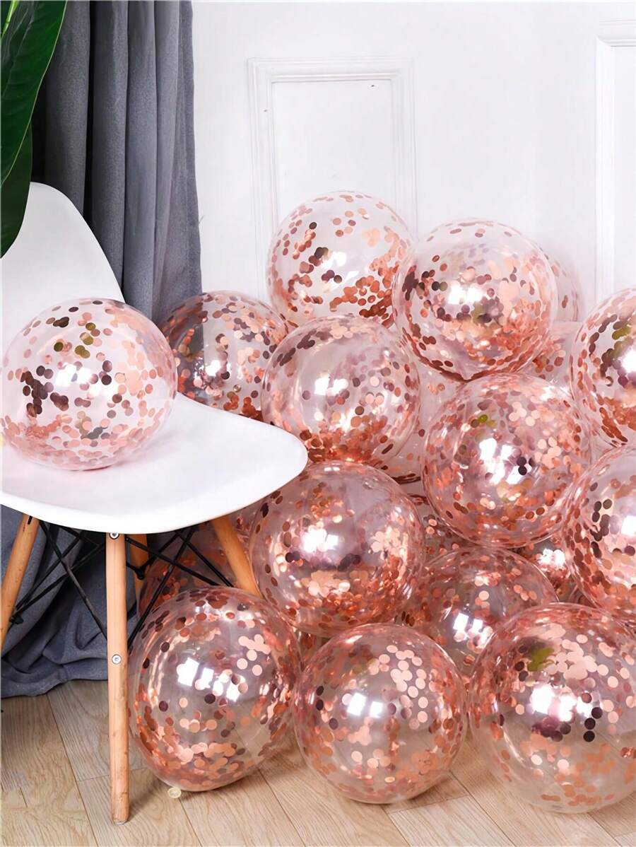AFYPRTY 10pcs 12inch Transparent Confetti Latex Balloon With Aluminum Foil Sequin Translucent Party Decoration Balloon Suitable For Wedding Birthday Party Decoration Outdoor Decoration Holiday Party Supplies