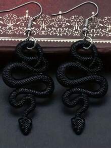 Đen & Cầu vồng Màu sắc Thiết kế rắn Hoa tai Với Hợp kim kẽm Hạt Đồ trang sức , Gothic Cô gái Goth hiện đại Buổi tiệc Phụ kiện Đối với phụ nữ - nhiều màu sắc - Xem 2