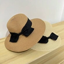 男女可折叠宽边太阳帽，适合海滩和户外活动，草帽时尚个性化且用途广泛 - 草帽 - 查看 5