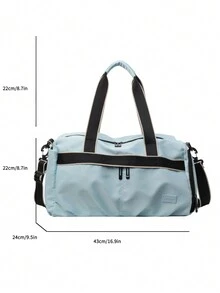 Không thấm nước Thể thao Túi huấn luyện Với Độc lập Giày Ngăn Và Ướt Khô Tách biệt , Dung lượng lớn Du lịch Túi vải thô Đối với phụ nữ Làm Việc  Du lịch - Màu xanh lam - Xem 8
