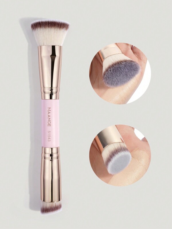 MAANGE MAANGE 1 pieza de Brocha de maquillaje de doble cabeza Brocha de base Brocha de polvo suelto Herramientas de cosmética de maquillaje,pinceles de maquillaje brochas para maquillaje cepillo maquillaje pincel maquillaje pinceles para maquillaje brochas maquillaje pinceles maquillaje cepillo maquillaje
