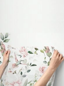 17,7in*78,7in*1pc / 17,7in*118,1in*1pc Roze Bloemen Plant Behang, Peel En Stick Waterdicht Gerenoveerd Blad Behang, Verwijderbare Mooie Vogel Muursticker, Woondecoratie, Muurkunst, Muurdecoratie, Renovatie Stickers Peel Wandpanelen, Behang, Behang, Lente Decoratie Artikelen Verfris Uw Huis, Festival Decoratie Stickers Geschenken Verjaardag Afstuderen
