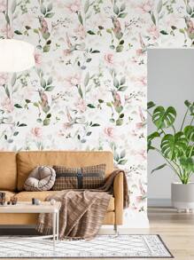17,7in*78,7in*1pc / 17,7in*118,1in*1pc Roze Bloemen Plant Behang, Peel En Stick Waterdicht Gerenoveerd Blad Behang, Verwijderbare Mooie Vogel Muursticker, Woondecoratie, Muurkunst, Muurdecoratie, Renovatie Stickers Peel Wandpanelen, Behang, Behang, Lente Decoratie Artikelen Verfris Uw Huis, Festival Decoratie Stickers Geschenken Verjaardag Afstuderen