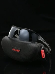 POLASUP 1pc Men's Half-Framed Sports Cycling Glasses With, Silicone Non-Slip Foot Pad, Comfortable Soft Nose Pad, Polycarbonate Explosion-Proof Lens, Suitable For Four Seasons Beach Accessories Glasses Shades Easy Comfort Casual Outfits Outdoor Cycling Glasses For Summer Beach Vacation,Outdoor,Travel