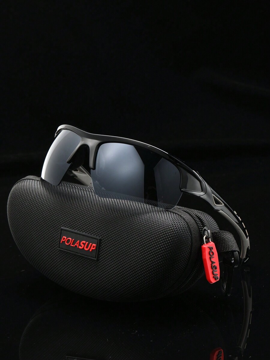 POLASUP 1pc Men's HalfFramed Sports Cycling Glasses With UV Protection