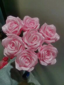 1 pieza de cinta colorida de 1cm/4cm de ancho para proyectos DIY, material para flores de rosa, cinta de satén para decorar pasteles, empaquetar regalos, tejer - Rosa - Ver 8