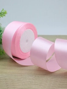 1 pieza de cinta colorida de 1cm/4cm de ancho para proyectos DIY, material para flores de rosa, cinta de satén para decorar pasteles, empaquetar regalos, tejer - Rosa - Ver 4