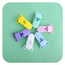 10pcs Stylish Plastic Pacifier Clips With Duckbill-Shaped Design For Diy Soothers - Multicolor - View 6