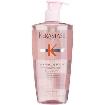 Kérastase Kerastase GENESIS BAIN HYDRA-FORTIFIANT Champú 500ml, Champú fortalecedor suave para cabello normal a graso, frágil y propenso a la rotura, reduce la rotura por cepillado, fortalece el cabello frágil y dañado, nutre el cabello, sin silicona, apto para cabello fino o graso