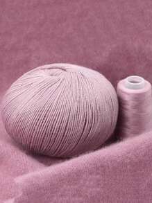 1套(50克+20克),精梳羊絨混紡紗線,適用於手織圍巾、帽子、毛衣、開衫、手套、diy手工藝品,超柔軟暖和的中粗毛線