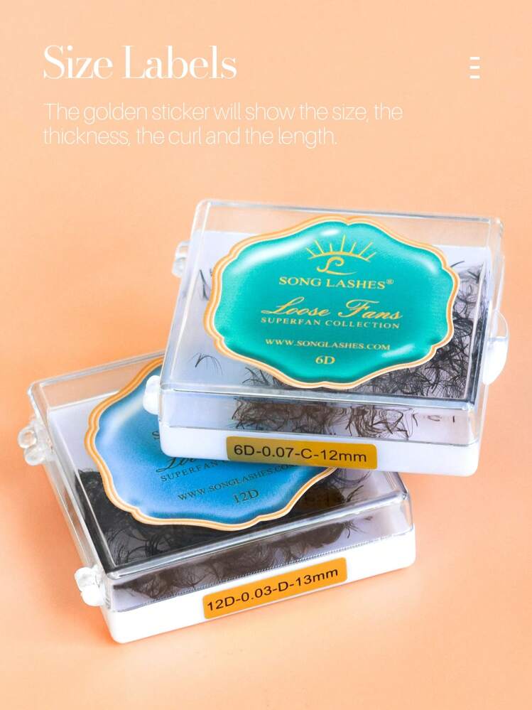 SONG LASHES 3D đến 7D Quạt làm sẵn Đế nhọn Chân mỏng sắc Quạt làm sẵn cho cụm mi Sal, cụm mi mắt, lông mi riêng lẻ, lông mi, lông mi giả - D - Xem 8