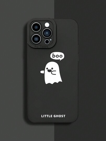 1pc Ghost Design Phone Case Compatible With Iphone 16 15 Promax 14 13 12 11, Colorful Angel Eyes Print