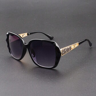 奢侈品牌设计复古水钻时尚眼镜女士时尚渐变镜片时尚眼镜女士太阳镜沙滩太阳镜女士沙滩配饰太阳镜太阳镜太阳镜时尚遮阳优雅装扮家庭出游旅行度假夏季海滩度假、户外、旅行