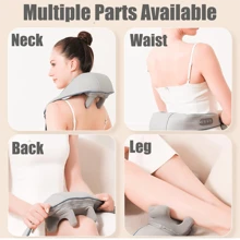 1 件电动充电指压肩颈按摩器，带 6D 逼真按摩头，高容量电池，适合家庭、办公室、旅行、节日/情人节礼物