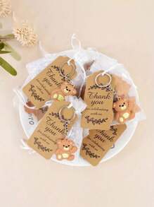 Móc khóa gấu nhỏ 12PCS/24PCS/30PCS dành cho nữ, Quà tặng vui nhộn, Phụ kiện móc khóa, Móc khóa ô tô, Phụ kiện dễ thương, Phụ kiện tiệc tùng, Có túi quà Organza, Đơn giản và đa năng, Thích hợp cho tiệc em bé, Sinh nhật, Quà cưới, Quà rửa tội, Tiệc tùng, Khiêu vũ và Đi chơi - Nhiều màu - Xem 4