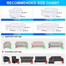 YSTYLE Sofa Cover 1/2/3/4 Seater With Armrest, Stretch Sofa Cover Non-Slip, Modern Sofa Cover For Dogs Pets, Breathable Couch Cover With Elastic Bottom - Royal Blue - View 7