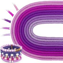 10pcs/Set Randomly Colored 6mm Soft Ceramic Sheet For Diy Bracelets And Necklaces - Multicolor - View 16