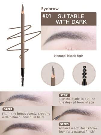 JUDYDOLL Orange Daisy Dual-Head Natural & Long-Lasting Eyebrow Pencil In Large Capacity, Unique Special Gift For Friends & Girlfriends