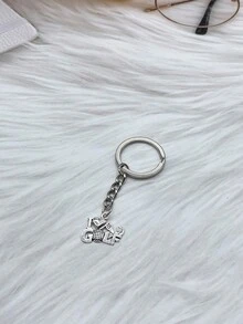 1pc Unisex 'I Love Golf' Pendant Zinc Alloy Keychain, Sports Fan Accessories - Silver - View 4