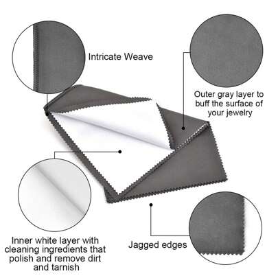 Paño limpiador para pulir joyas de plata, paños de doble cara para pulir plata para joyas de plata, oro, platino, mantiene el brillo de la plata