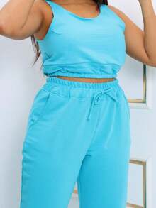 Women Two-Piece Outfits - Màu xanh Cadet - Xem 8