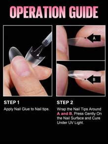 Baoke Summer Nails 240 PCS Oval Shaped Upgraded Matte Soft Gel Half Cover Nail Tips No Filed, Spring Pre-Shaped Clear Acrylic False Gelly Press On Nails For DIY Press On Nails 15 Sizes With Box Nail Supplies - Clear - View 5