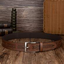 1 Miếng Chốt khóa Đơn giản & Linh hoạt Quanh co Mẫu Thắt lưng da PU Cho nam giới - Nhiều màu - Xem 3