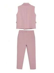 Conjunto de 3 peças para meninos - colete, calças, terno de gravata borboleta, perfeito para aniversário, Natal, casamento