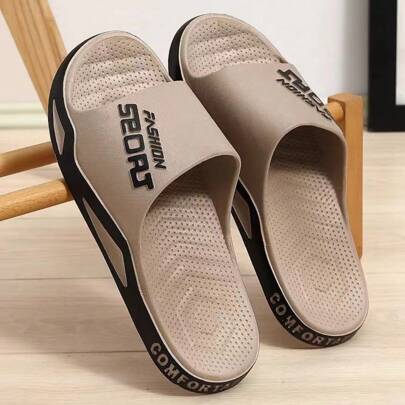 Men's Fashion Slippers With Strong Grip, Thick & Durable, Breathable Indoor/Outdoor Slippers, Quick Dry