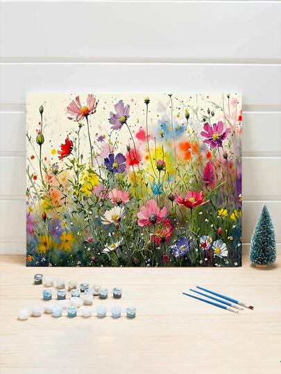 Wildflower Personalized DIY Digital Oil Painting Set, An Artistic Painting Kit, Used For Bedroom And Wall Decoration, The Best Gift For Friends