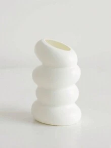 1 Peça Vaso de Flor Plástico Multiuso de Cor Sólida para Decoração da Sala de Estar, Mesa de Jantar, Quarto e Varanda - Branco - Visão 6