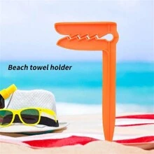 4pcs Outdoor Towel Clips Set For Beach, Camping Mat, Bed Sheet, Towels Camping Stuff