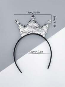 1個皇冠卡通髮帶派對服裝頭飾,適用於生日慶祝、角色扮演和表演