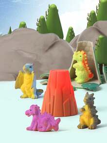 1pc Volcano Dinosaur Egg Blind Box, Resurrection Egg Soaking Water Hatching Break Shell Expanding Monster Toy, Jurassic Dinosaur Themed Toy, Craft Creative Gift, Random Style And Color - Dinosaur Volcano - View 2