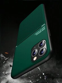 1pc Texture Pu Leather Magnetic Adsorption Phone Case, Compatible With Iphone 11, 12, 13, 14, 15, 13 Pro Max, 14 Pro Max , 15 Pro Max And Galaxy A55, A35, S22 Ultra, S23 Ultra, S24 Ultra,International Version, Not The Domestic Version - Blue - View 7