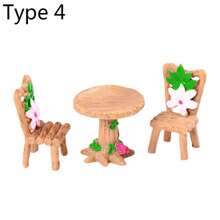 3pcs/Set Miniature Table And Chairs Set Fairy Garden Furniture Ornaments Kit For Decoration House Accessories Home Micro Landscape Decoration Best Gifts Birthday Graduation