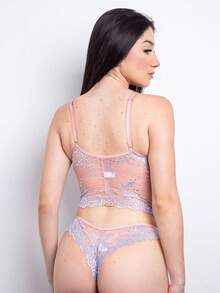 Women Sexy Lingerie Sets - Màu Hồng baby - Xem 2
