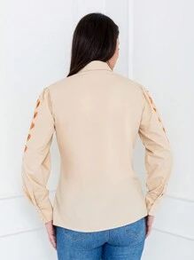 Women Blouses - Màu be - Xem 4