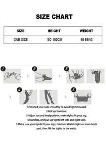 1pc Black Fishnet Rose Pattern Tights Sheer Pantyhose For Women's Spring And Summer - Black - View 3