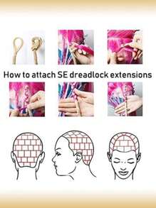 30 Pcs SE Dreadlock Extensions Mixed Sets 3 In 1 Straight Curly Boho Dreads Single Ended Fake Thin Dreadlock Extensions For Women