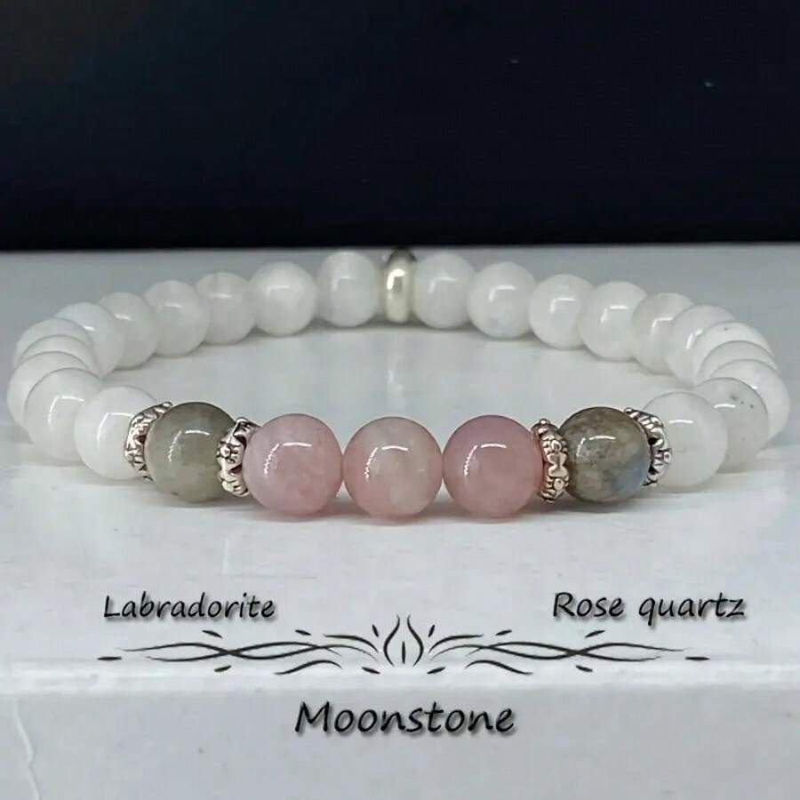 Pulsera De Moda Simple Para Parejas, Brazalete Hecho A Mano Con Piedras