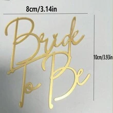 1pc /5pcs Bride To Be Gold Cake Topper For Team Building Festival Party Cake Decoration Cake Decorating Cake Topper Cake Decorations Cake Decor Cake Decorating Tools - Multicolor - View 3