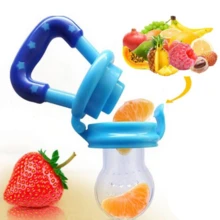 Alimentador para bebês de frutas e legumes Silicone +6 meses - Pais e Filhos - Azul - Visão 2