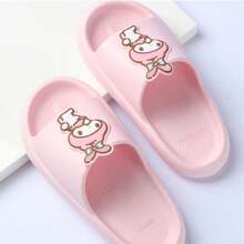 Miniso Pantuflas rosas con diseño de casa linda de Sanrio para mujer - Rosa - Ver 4